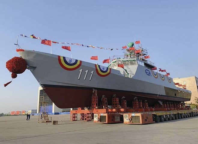 Keris
        , Malaysia’s first LMS is seen here before its launch at Wuhan, China, in April 2019. The warship was handed over to the RMN on 31 December in a ceremony held at Qidong near Shanghai.
       (Royal Malaysian Navy)