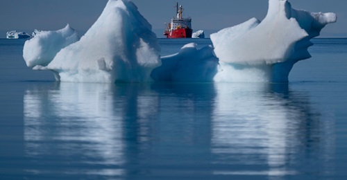 Canadian icebreaker is pictured here during Operation Pacer Goose in 2022