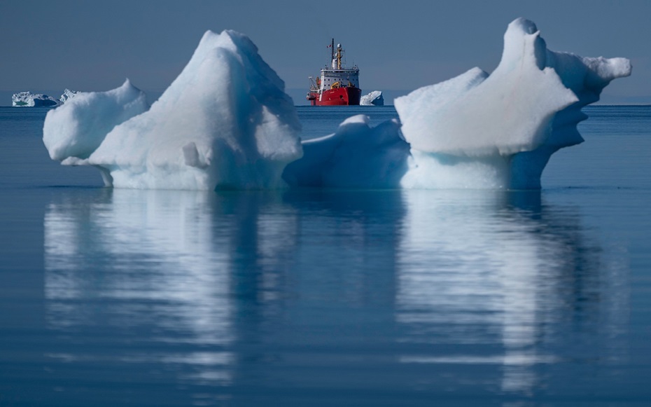 Canadian icebreaker is pictured here during Operation Pacer Goose in 2022