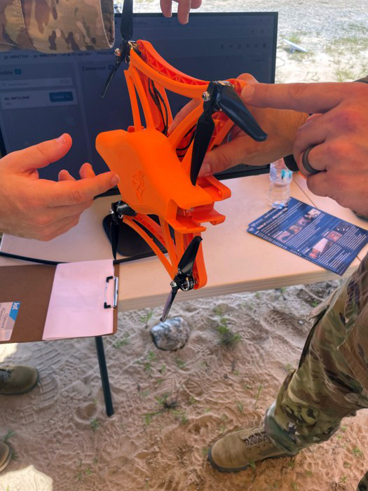 Photograph of target drone used during tests of Bumblebee V2 UAS