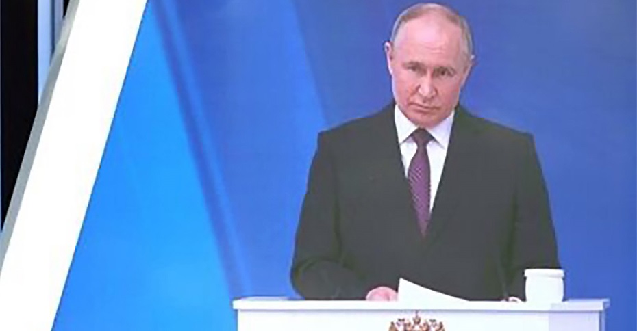President Vladimir Putin addresses the Federal Assembly