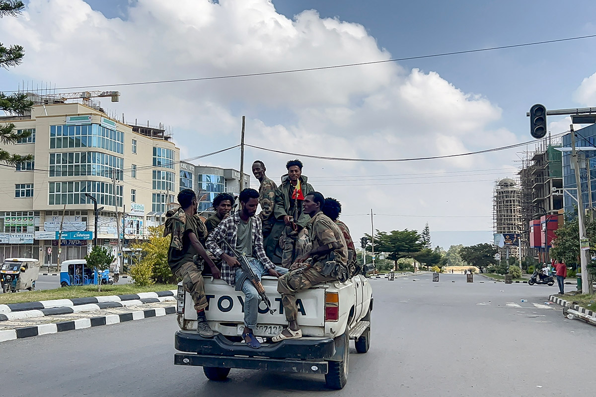 TPF patrol the streets of Mekelle