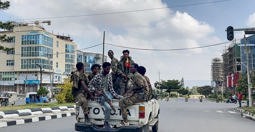 TPF patrol the streets of Mekelle