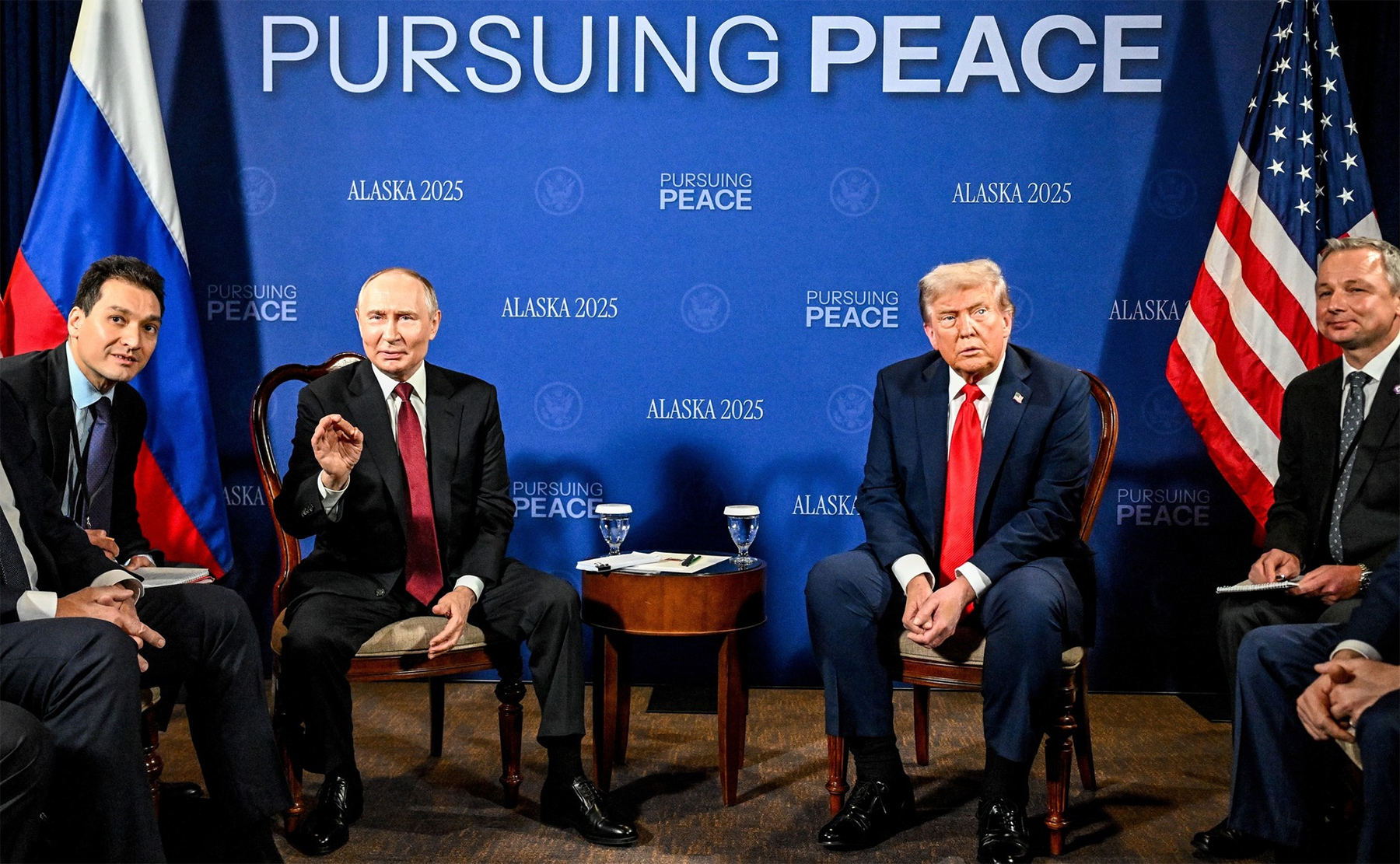 Vladimir Putin and Donald Trump at the Alaska 2025 summit