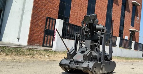 Svaayatt Systems's SGV-500 is pictured at the company's headquarters in Vadodara, Gujarat.