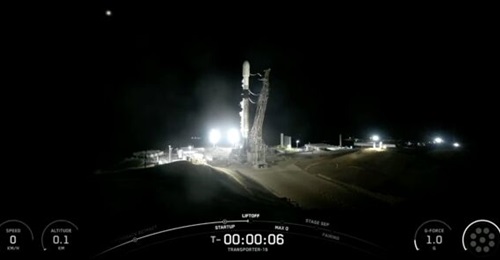 A SpaceX Falcon 9 rocket carrying six Iceye SAR satellites lifting off from Vandenberg Space Force Base, California, US on 30 March 2026.