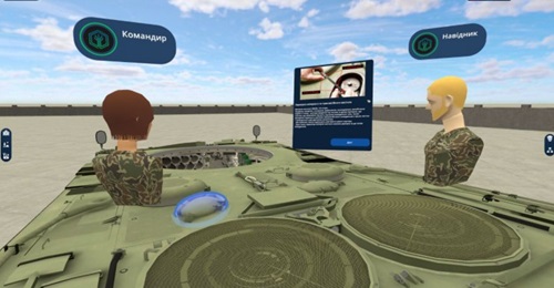 Screengrab showing a digital copy of the Leopard 2A4 on the Fynd Core platform for Ukrainian Armed Forces maintenance training.