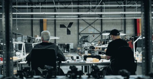 Workers at Quantum Frontline Industries' (QFI's) facility in Germany during the production of the Linza UAS.