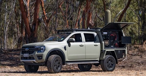 Raytheon Australia's new Electronic Warfare Tactical Engagement (EWTE) vehicle.