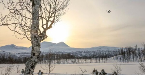 A Commando Logistic Regiment Malloy Crew operating a Malloy T-150 UAV to support members of a Fire Support Group on 19 February 2026 in northern Norway.