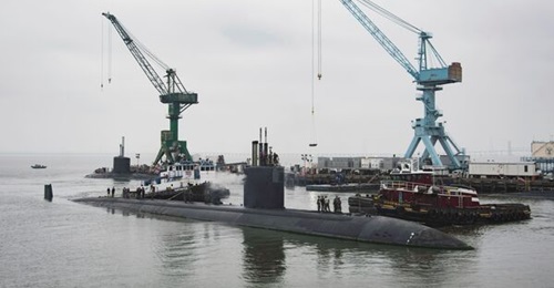 USS Boise, shown here entering Newport News Shipbuilding for planned maintenance, is being inactivated.