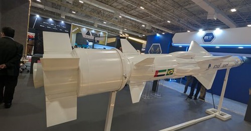 Edge Group displayed its MANSUP and MANSUP ER missiles at the Latin American Aerospace and Defense Security Military Police conference in April 2026.