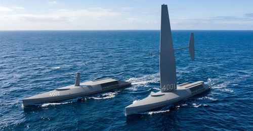 Saildrone has released design for its new Spectre USV, shown here in winged and wingless configurations.