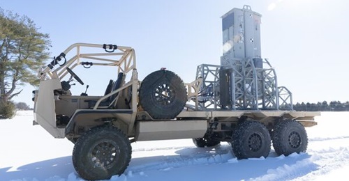 Lockheed Martin recently demonstrated vertical launch for its JAGM missile from the JAGM quad launcher mounted on a vehicle, shown here.