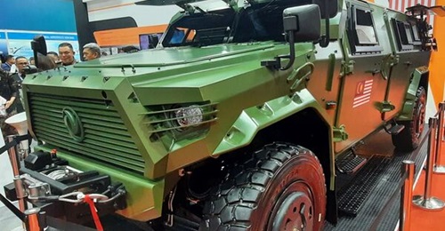 Arif Niaga Resources' ICV is displayed at DSA 2026 in Kuala Lumpur.