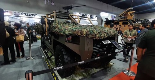 Mildef's Mirsad 4x4 infantry section vehicle is displayed at DSA 2026.
