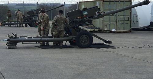 The Elbit Systems UK 105mm Light Gun simulator in use.