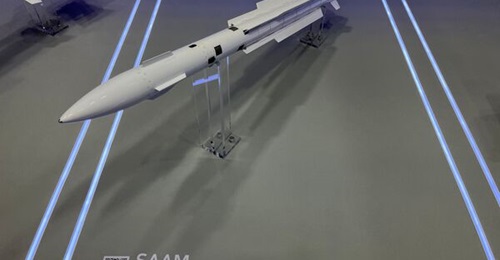A model of the K-SAAM on display at Defense & Security 2025 in Bangkok, Thailand. Malaysia has become the first export customer of the weapon.
