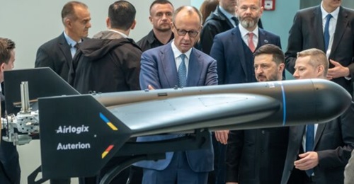 Image of Auterion Airlogix JV's delta-wing configuration UAV which is based on Airlogix' Anubis UAV.