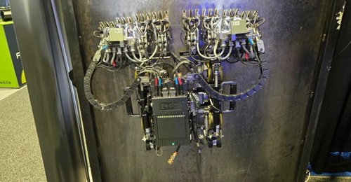 Gecko Robotics' TOKA 5 robotic inspection system that uses ultrasonic sensor technology on display at the Navy League's Sea-Air-Space exhibition in April 2026