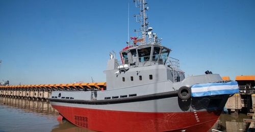 The ARA Pampero is the first tugboat to be built by Tandanor for the Argentine Navy to replace tugsboats that the force is retiring from service.