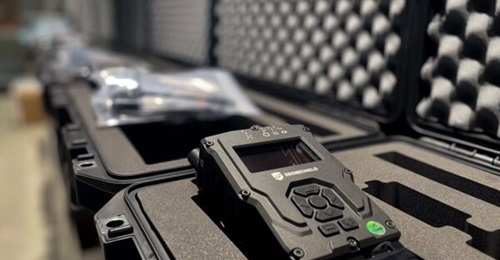 DroneShield's RfPatrol Mk2 wearable unmanned aircraft vehicle (UAV) detector, in an image released on 11 March 2026 upon announcing a European C-UAS manufacturing operation.