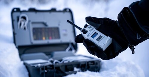 Dominion Dynamics' Flint secure handheld communications device.