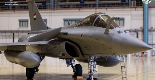 One of the Egyptian Rafales deployed to an undisclosed location in the UAE.