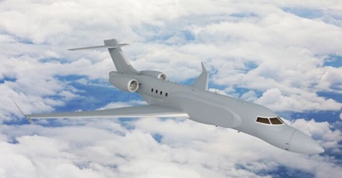 Artist's rendering of L3Harris' Aeris X airborne early warning and control aircraft.