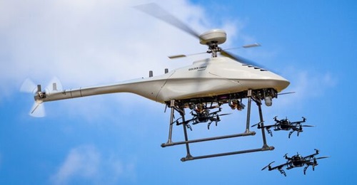 A computer-generated rendering of the Golden Eagle mothership for UAVs, revealed by Israeli company Steadicopter on 12 May 2026.