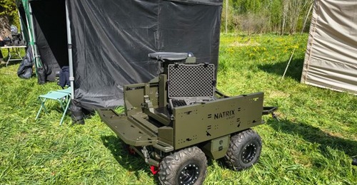 Image of Natrix NXU UGV during NATO exercise Crystal Arrow 2026 at the Selija military training area in Latvia on 12 May, 2026.