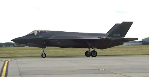 One of the first three F-35A Husarz combat aircraft to be flown to Poland arrived at the 32nd Tactical Air Base at Lask Airfield on 22 May 2026.