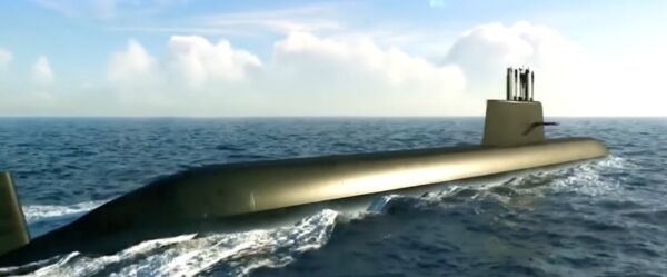 A visualisation of South Korea's future nuclear submarine seen in a video published by the MND.