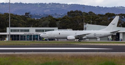 The 14th Royal Australian Air Force (RAAF) P-8A Poseidon arrives at RAAF Base Edinburgh in South Australia on 26 May 2026.