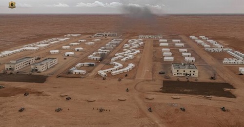 The new urban warfare training area that was used for the final phase of Exercise 'Dignity Shield 2' near El-Ezzeiat.