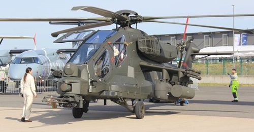 The AW249 being wheeled into position at ILA Berlin 2026, ahead of its debut flying display at an air show.