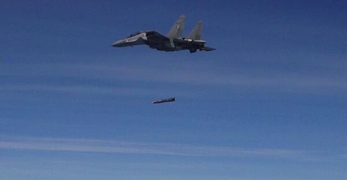 An Indian Air Force (IAF) Sukhoi Su-30MKI launches a Rudram-II air-launched air-to-surface missile in May/June 2026.