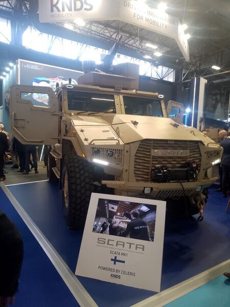 SCATA displayed its Mk1 4x4 armoured vehicle at Eurosatory 2026.