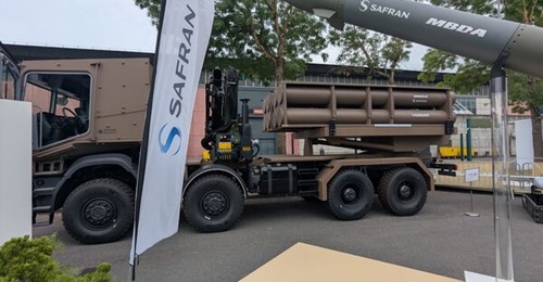 Safran and MBDA's Thundart MRL, displayed at Eurosatory 2026.