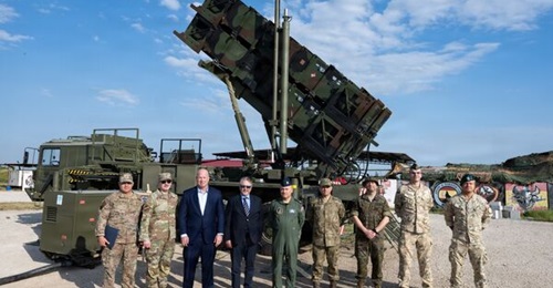 A Patriot launcher is seen during a visit to Incirlik airbase by the US and Turkish ambassadors to NATO on 18 May 2026.