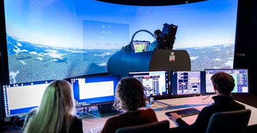 BAE Systems' Eurofighter Test Laboratory in Warton, where concepting work for the future control of CCAs is now being undertaken.