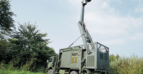 Giraffe AMB D integrated onto a truck-based 20 ft cabin.