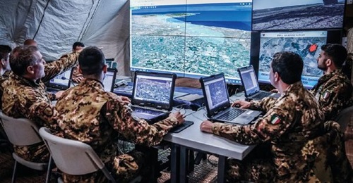 The Italian Army operating  SitaWare HQ , known internally by the army as Imperio, during “Cursor 2023".