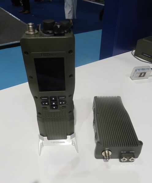 Bittium's Tough software defined radio Unmanned (right), next to its Tough SDR Handheld with which it shares the same performance.