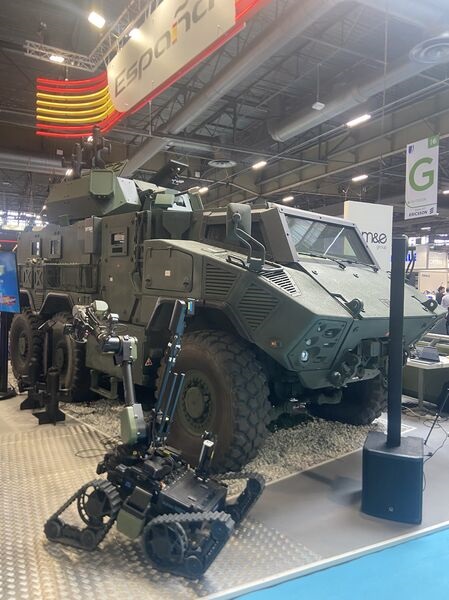 EM&E's Odin 6x6 C-UAV system, displayed on the company's Ferox armoured vehicle at Eurosatory 2026.