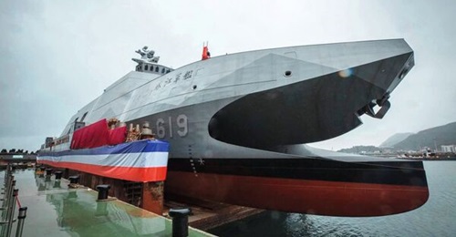 The first improved Tuo Chiang-class fast missile corvette on order for the RoCN, 
        
         (seen here during its launch ceremony in December 2020), is expected to be armed with the new 'Sea Sword II' air-defence missile.