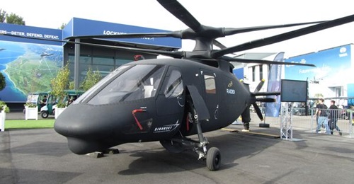 Lockheed Martin-Sikorsky X2 compound co-axial rotorcraft at Farnborough International Airshow 2026. The company is leveraging this platform for NGRC.