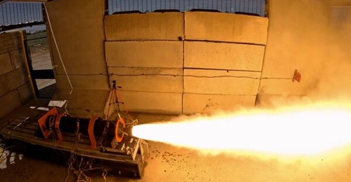 A static fire test of the 10-in SRM developed by Ursa Major through the SRM Manufacturing Pathfinder Program with the US Navy and Office of Strategic Capital