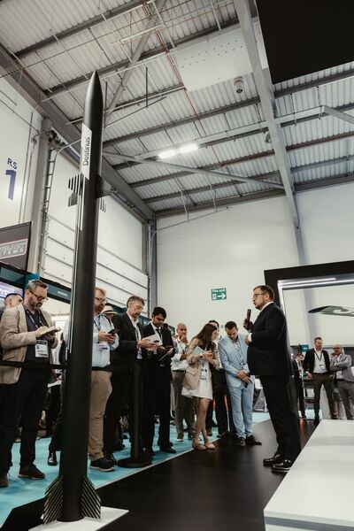 Destinus unveiled the Vorexon point defence counter-rocket artillery and anti-missile concept at the Farnborough International Airshow 2026 on 20 July.