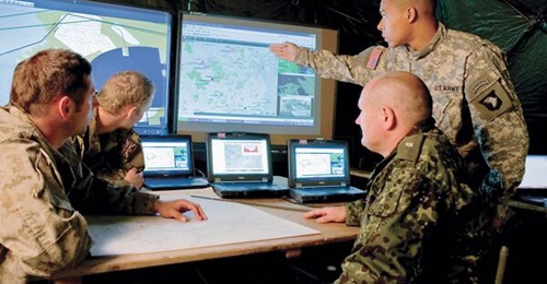 US and British Army personnel use SitaWare headquarters.